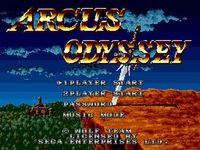 une photo d'Ã©cran de Arcus Odyssey sur Sega Megadrive